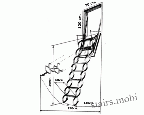 NOZYCOWE VERTICALE вид4 чертеж stairs.mobi